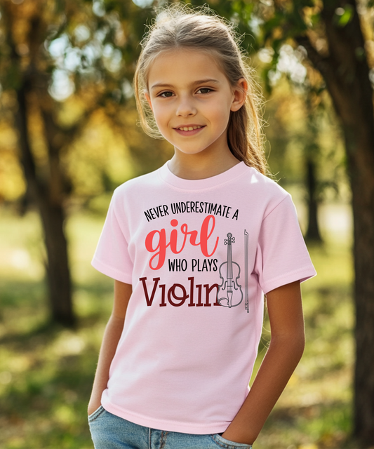 Empowering Violinist T-Shirt (Children's Sizes)