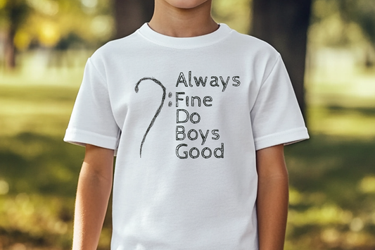 Bass Clef Youth T-Shirt – Comfortable Everyday Wear in Multiple Colors