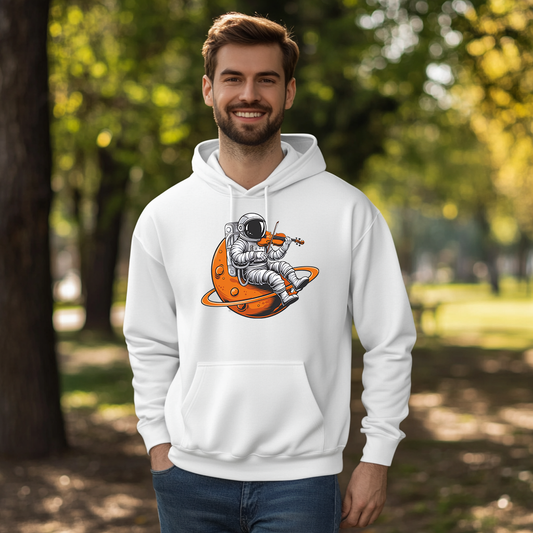 Astronaut Violin Hoodie – Heavy Blend Cotton-Polyester Mix